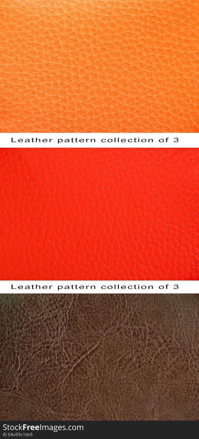 Pattern orange, red and brown leather