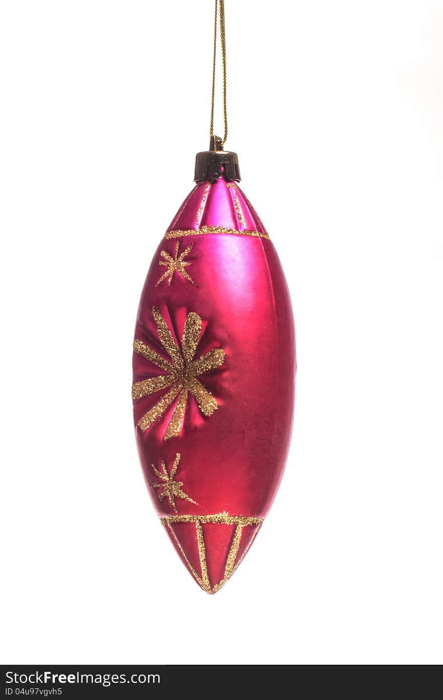 Christmas red olive bauble