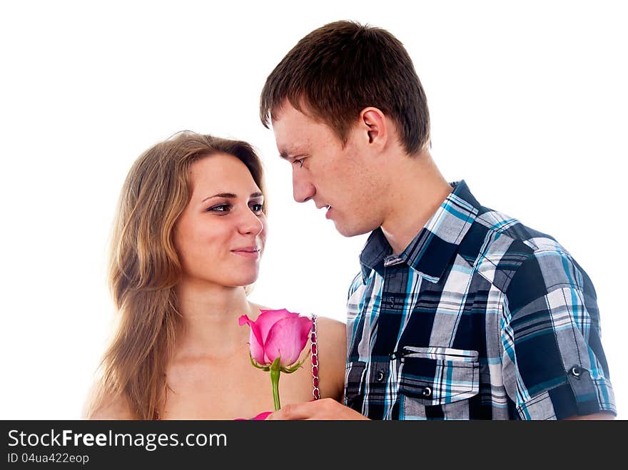 Portrait of boy and girl in love