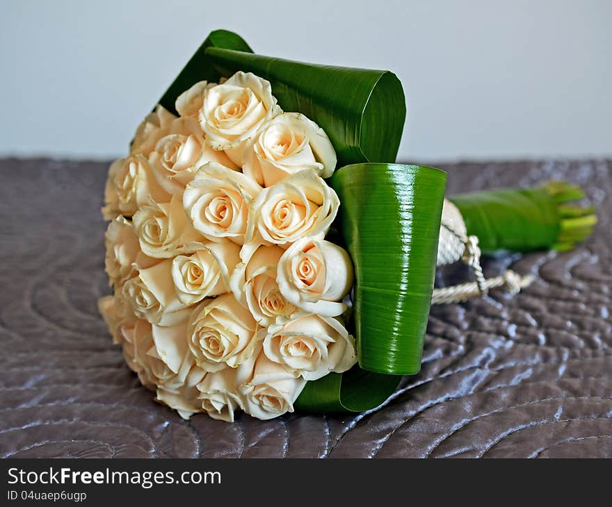 Bride bouquet with white roses. Bride bouquet with white roses