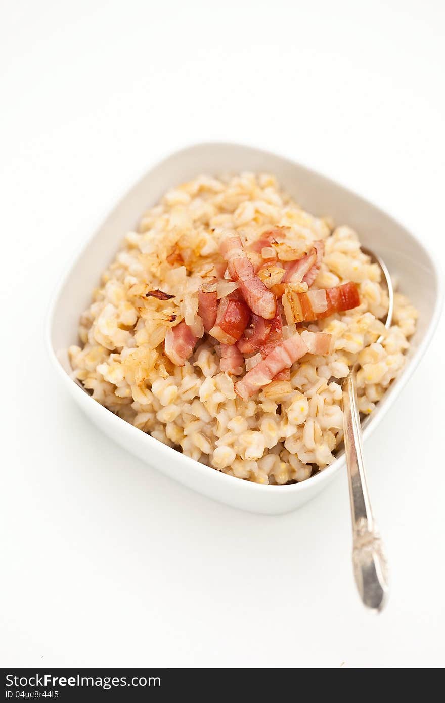 Pearl Barley With Bacon