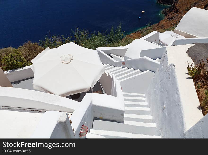 Windmill on Santorini island