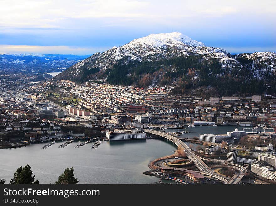 Sunny day at Bergen, bryggen,Norway