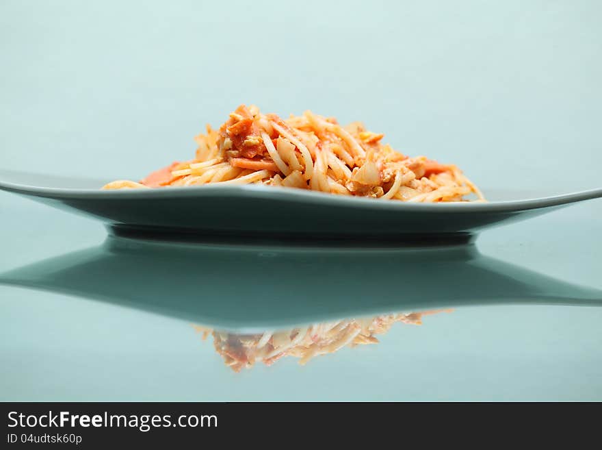 Spaghetti On Dish