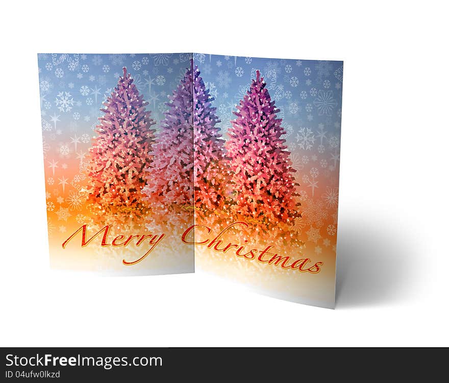 3d Christmas Balls brochure, Card Illustration