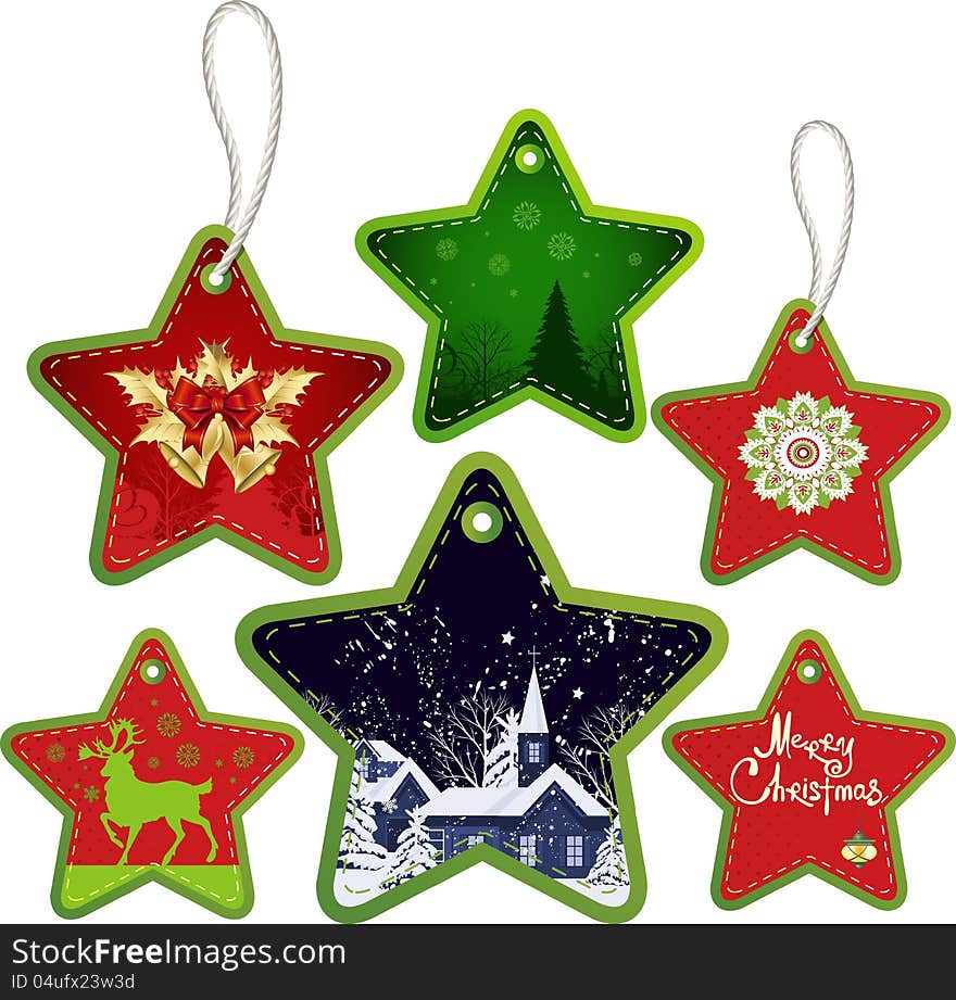 Christmas tags set