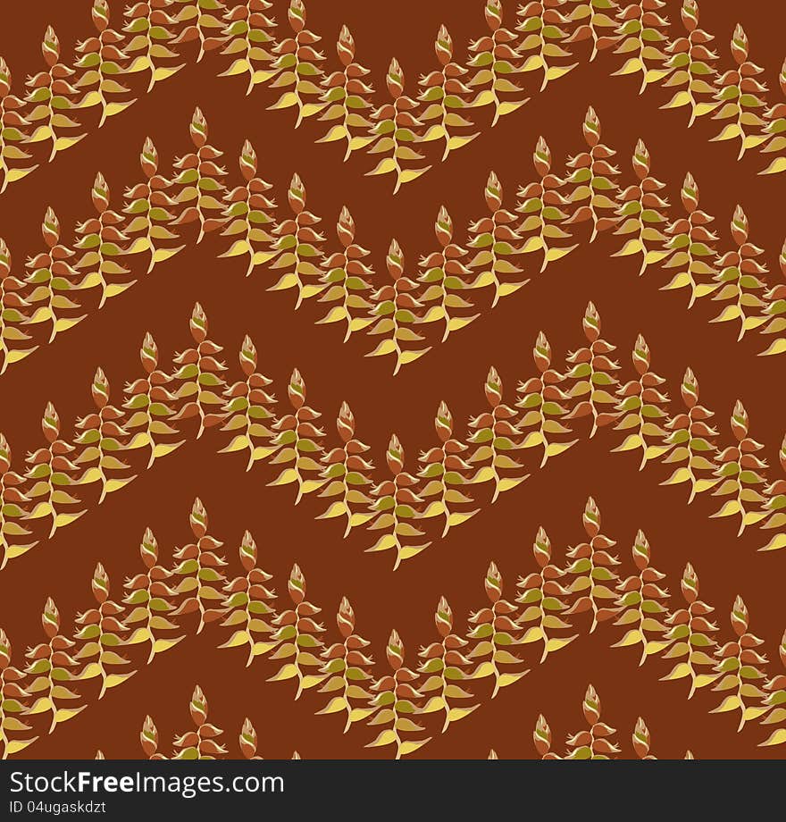 Seamless Pattern Background With Floral Ornament