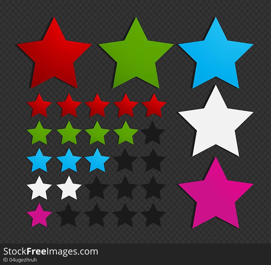 Colorful Five Star Set