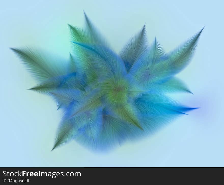 Abstract background of colorful feathers