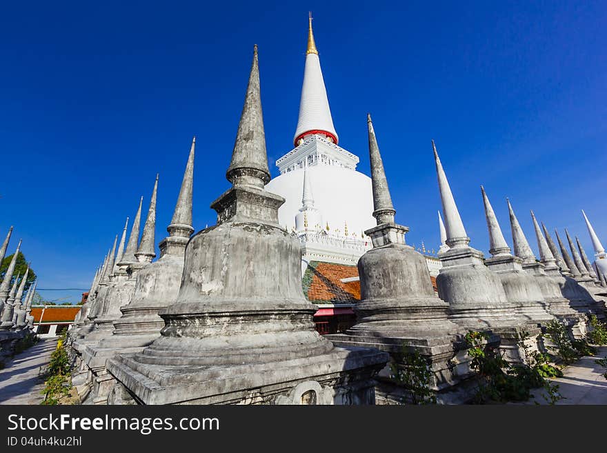 Place of worship for buddism at southern thailand, Wat Phra Mahathat Woramahawihan. Place of worship for buddism at southern thailand, Wat Phra Mahathat Woramahawihan