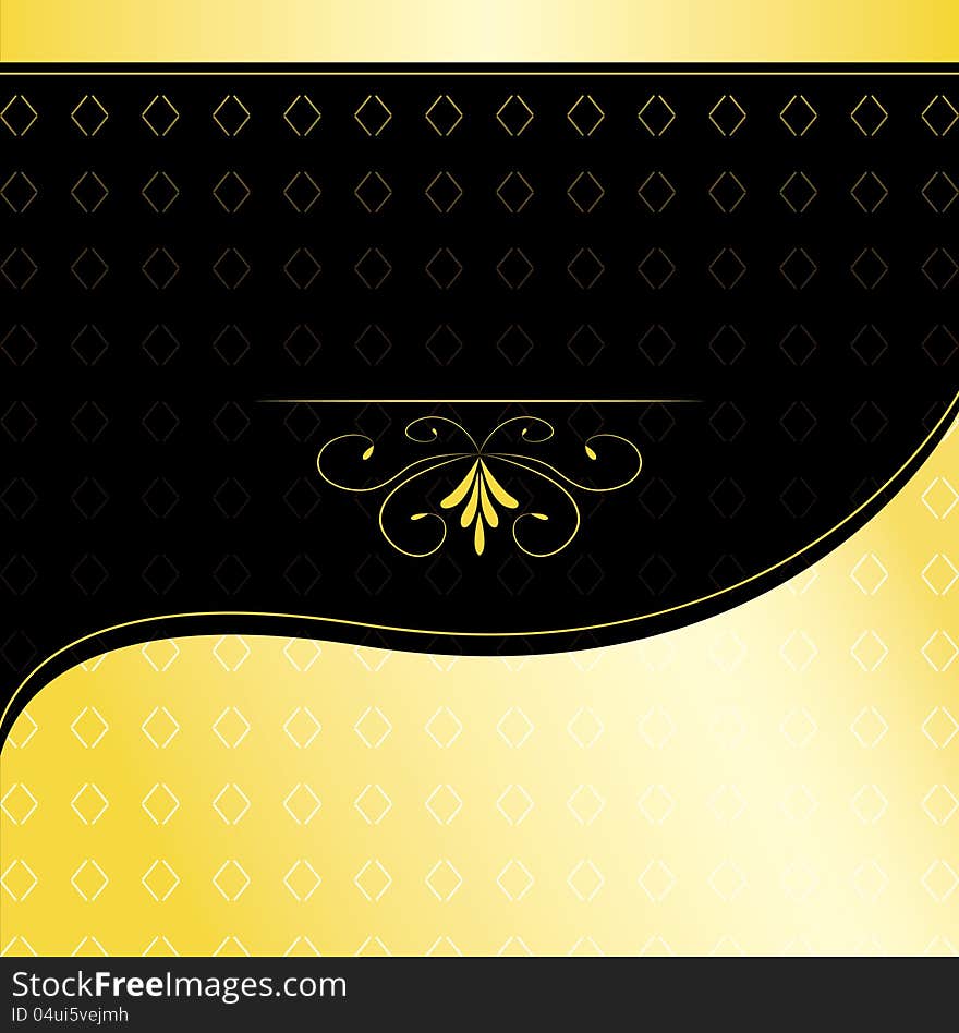 Elegant golden invitation card