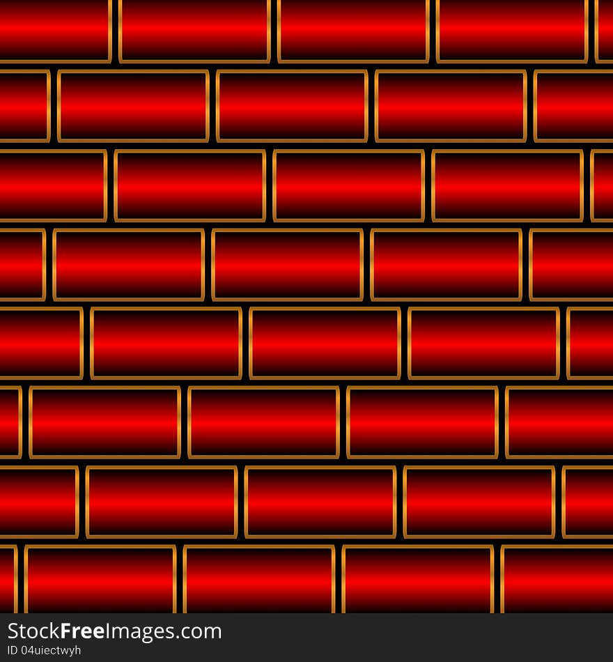 Red stone wall background in unique style