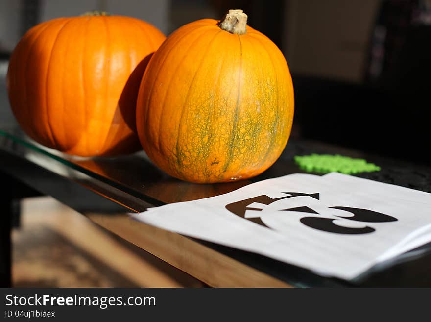 Halloween pumpkin stencil