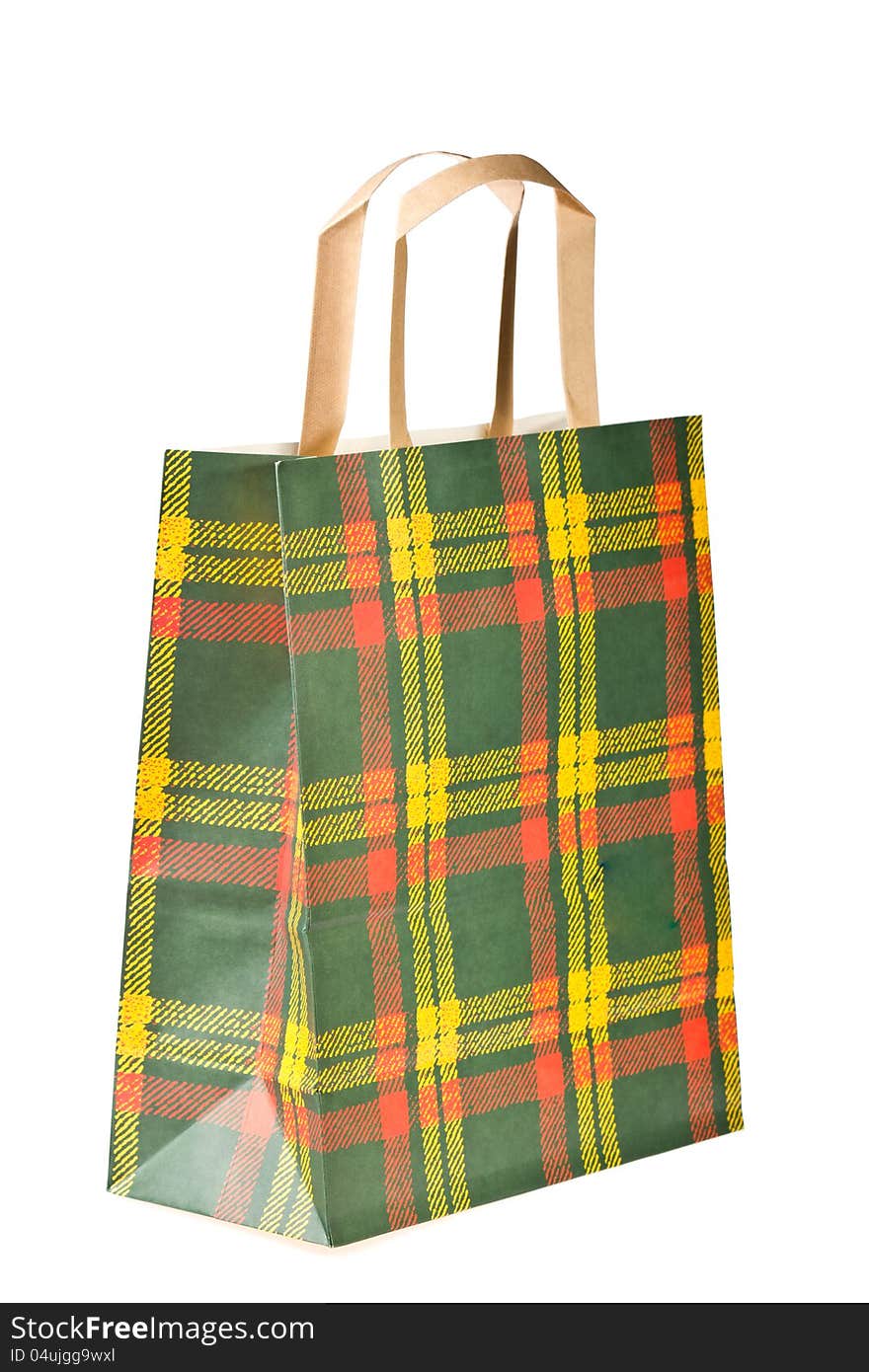 Colourful paper shopping bag