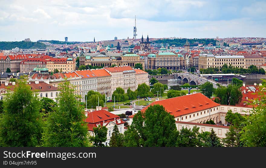 View of the Prague from Lesser Town (Hradcany)