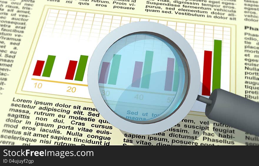 Stock Market News Using a magnifying glass