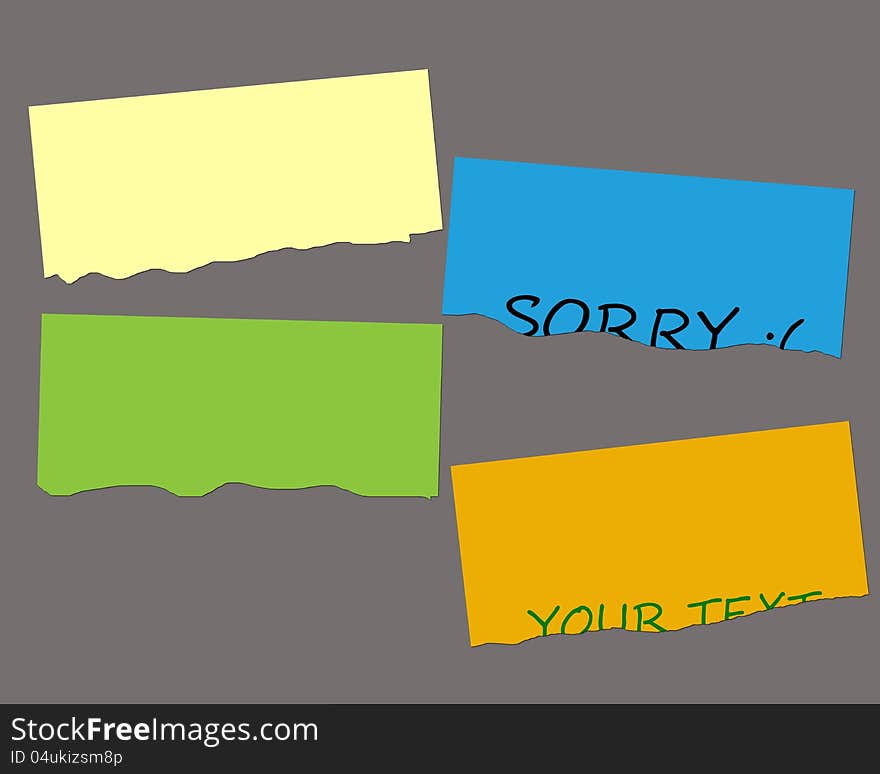 Greeting card teared into piece containing part text containing "Sorry :(" , also available in format to isolate from background. Greeting card teared into piece containing part text containing "Sorry :(" , also available in format to isolate from background.