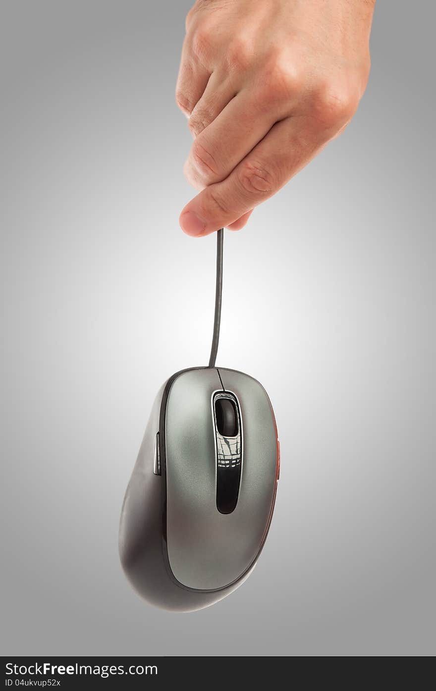 Computer Mouse In Hand Man