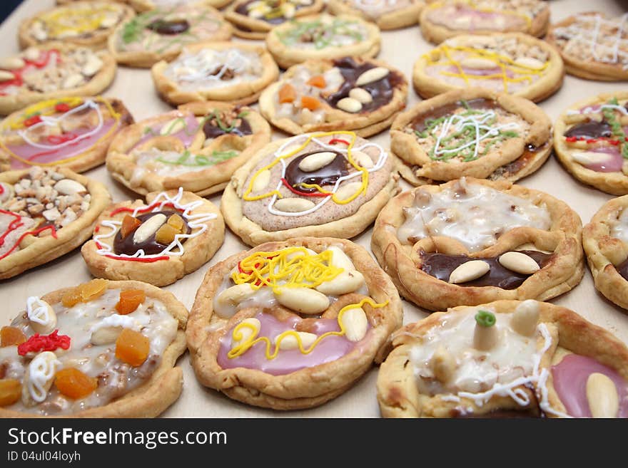 Variety of Easter cakes - traditional home made bakery in Poland