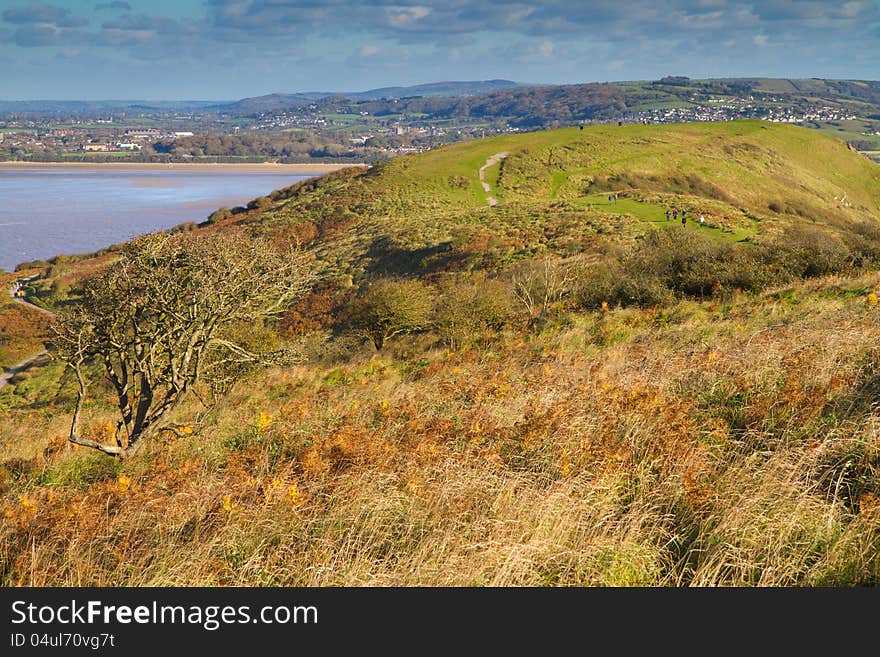 Brean Down Somerset in autumn