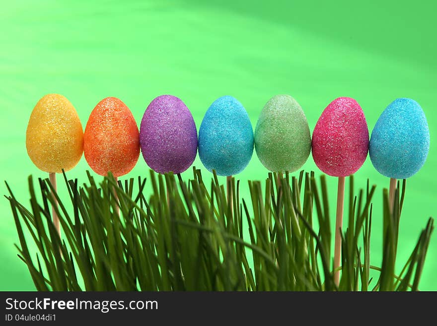 Easter decoration with Easter eggs.