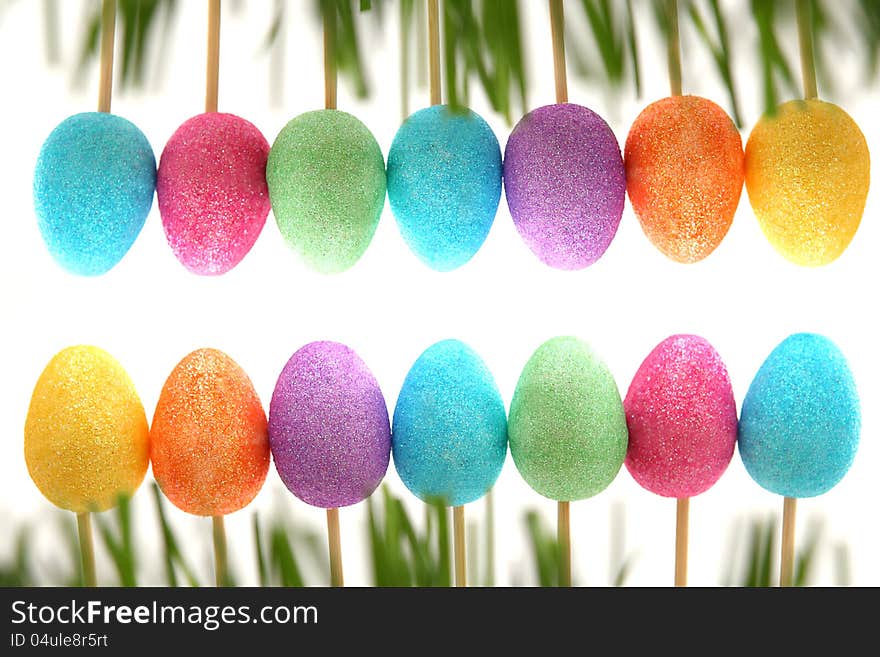 Easter Decoration With Easter Eggs.