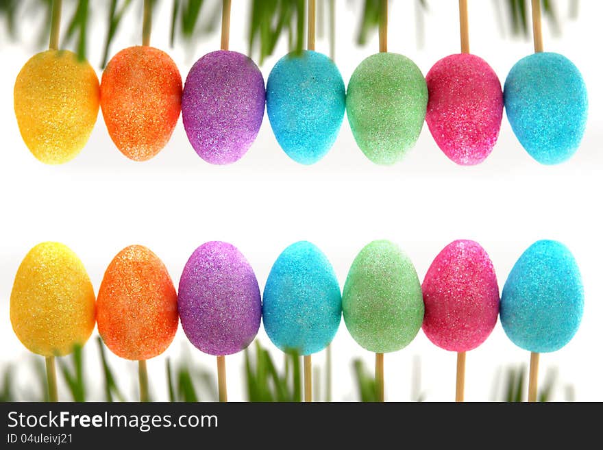 Easter Decoration With Easter Eggs.