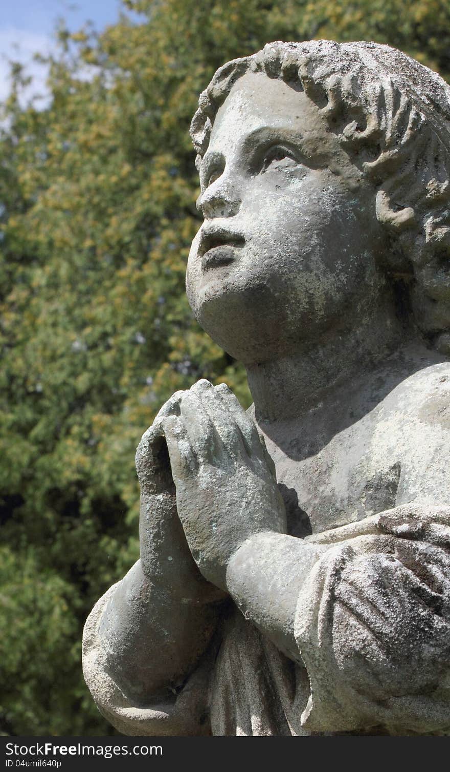 Statue of Abel when he prayed to God (Old Testament story)