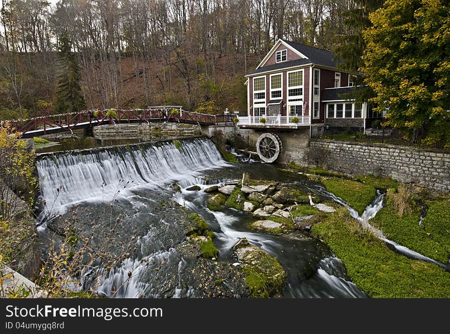 Marcellus Falls, Marcellus, NY in fall. Marcellus Falls, Marcellus, NY in fall