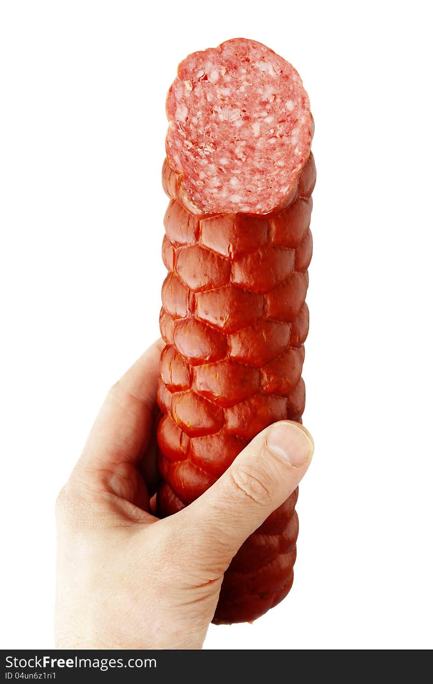 Sausage On A White Background