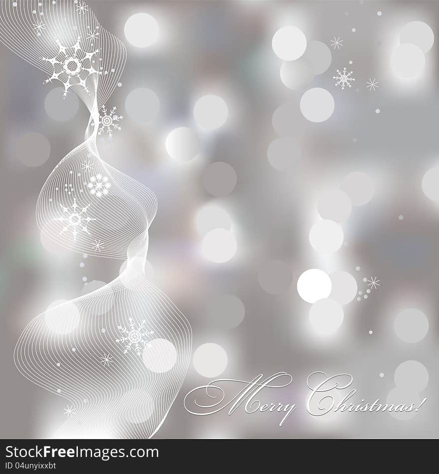 Abstract Christmas Background With Snowflakes