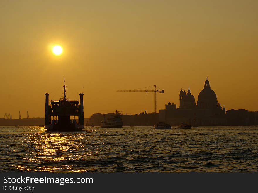 Venice - Sunset In The Lagoon