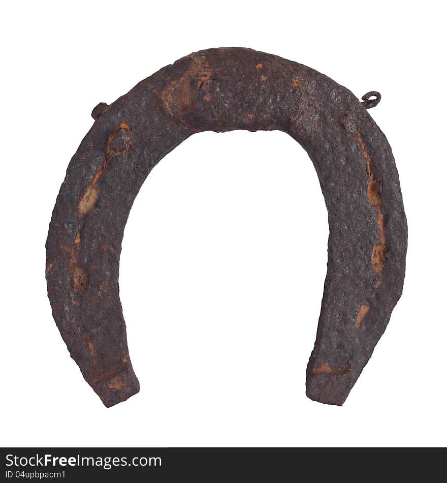 Old Rusty Horseshoe Isolated