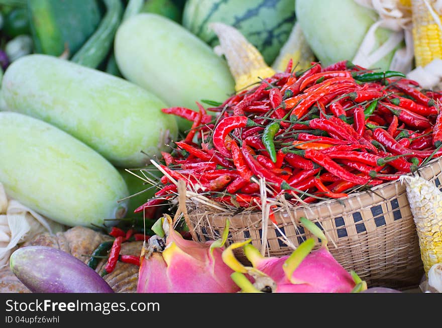 Asian Fruit And Vegetable Set