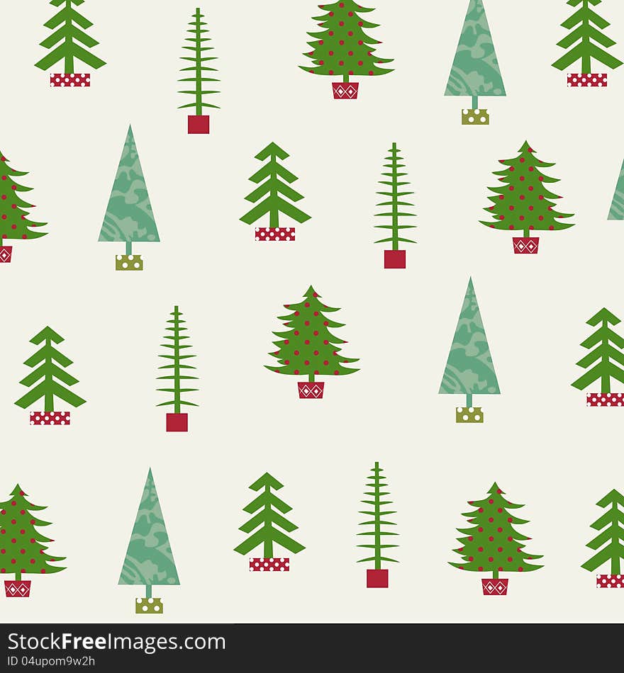 Set of Christmas trees