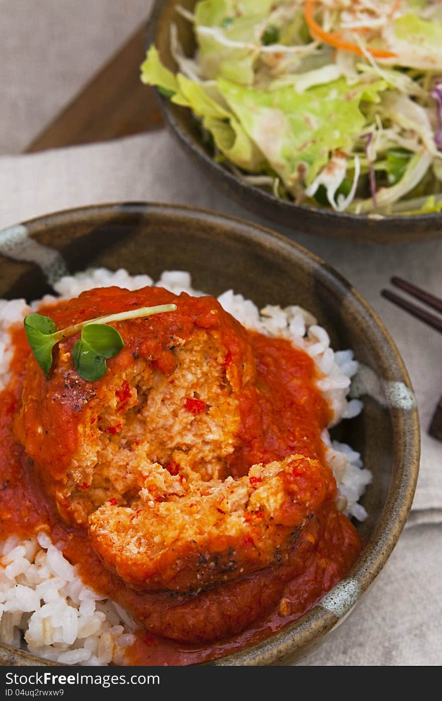 Meatballs On Rice