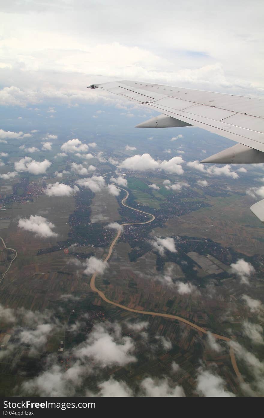 Shoot of River taken from an aeroplane. Shoot of River taken from an aeroplane