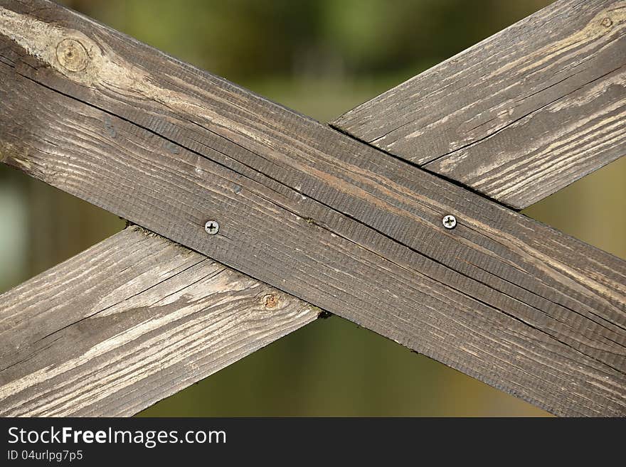 Crossed Wooden Planks