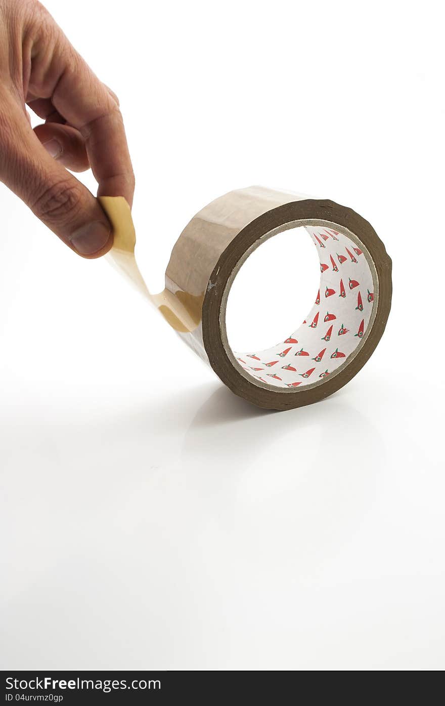 Roll adhesive tape  on white background. Roll adhesive tape  on white background