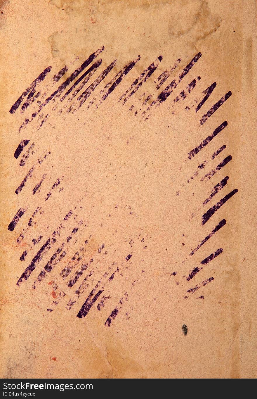 Very old stained paper texture of the book. Very old stained paper texture of the book