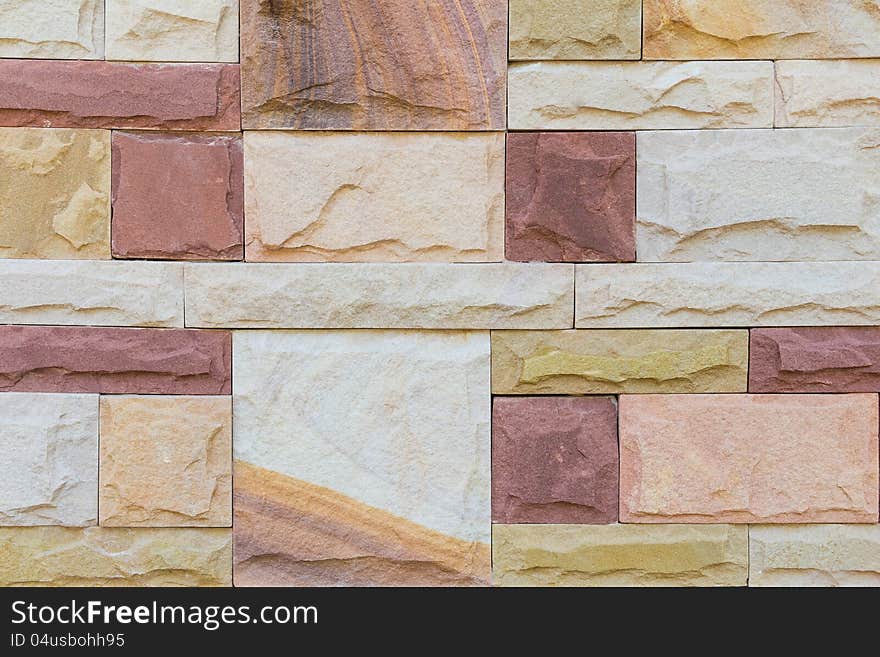 Close up of stone masonry wall, stone masonry texture