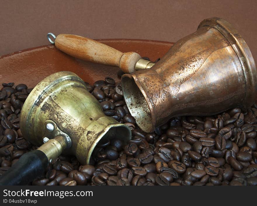 Arab copper coffee pots