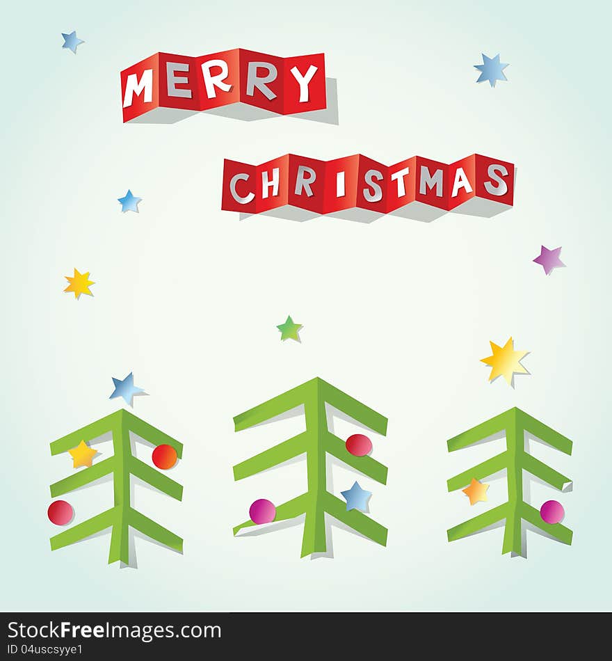 Vector illustration of christmas paper cut-outs. Vector illustration of christmas paper cut-outs