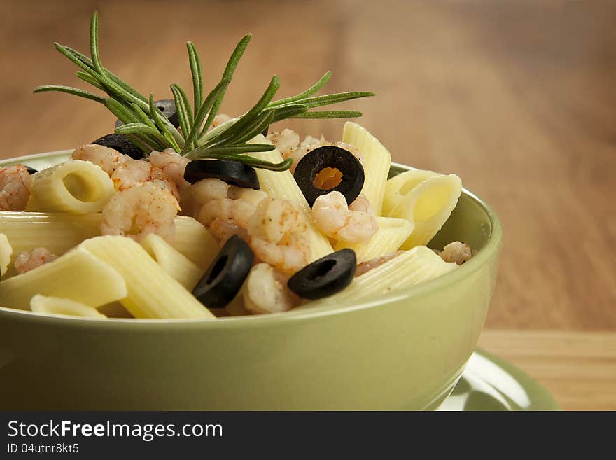 Pasta with shrimps