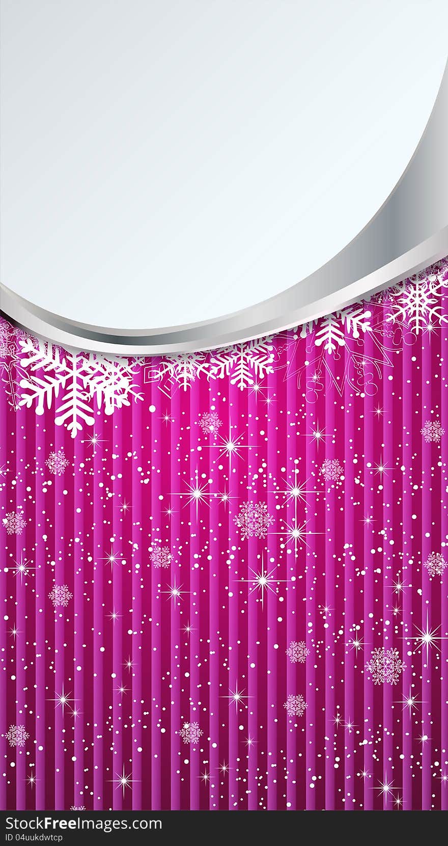 Abstract Christmas background with snowflakes and sparkles.