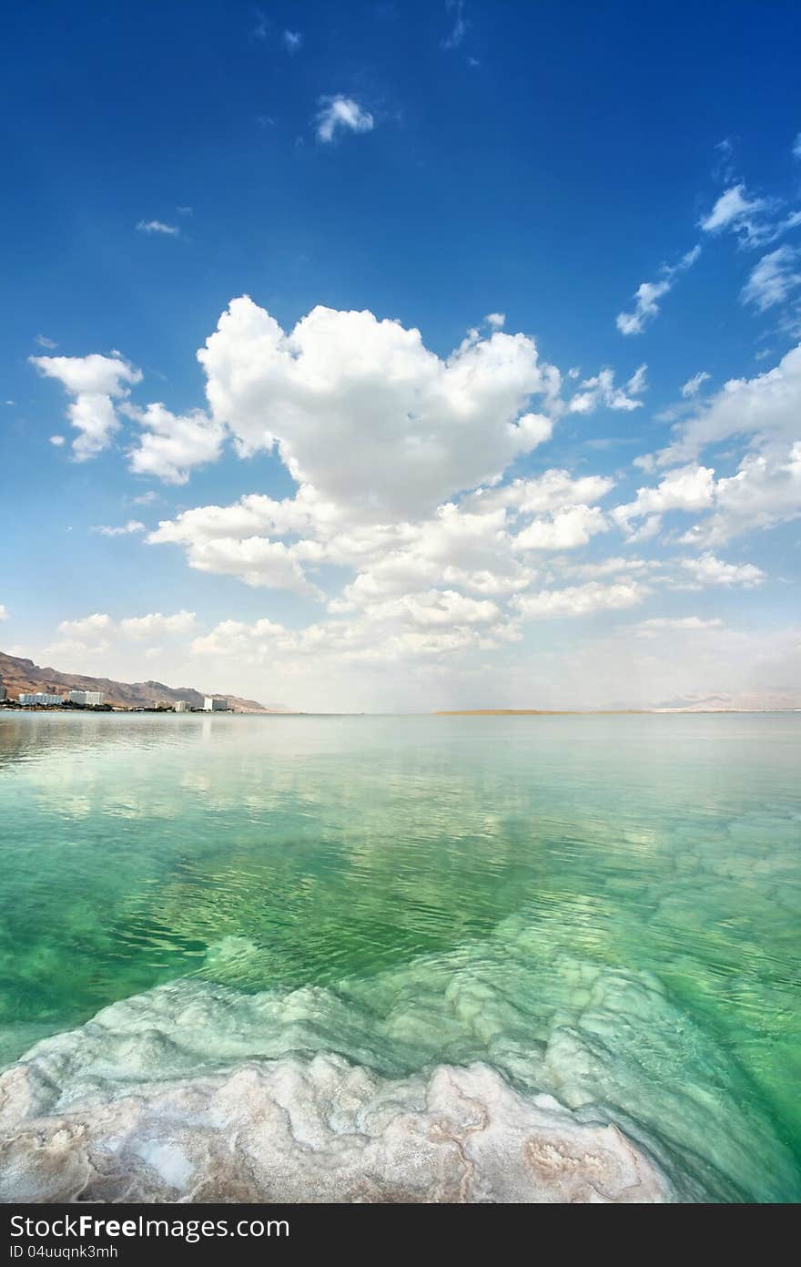 Dead Sea landscape on a summer