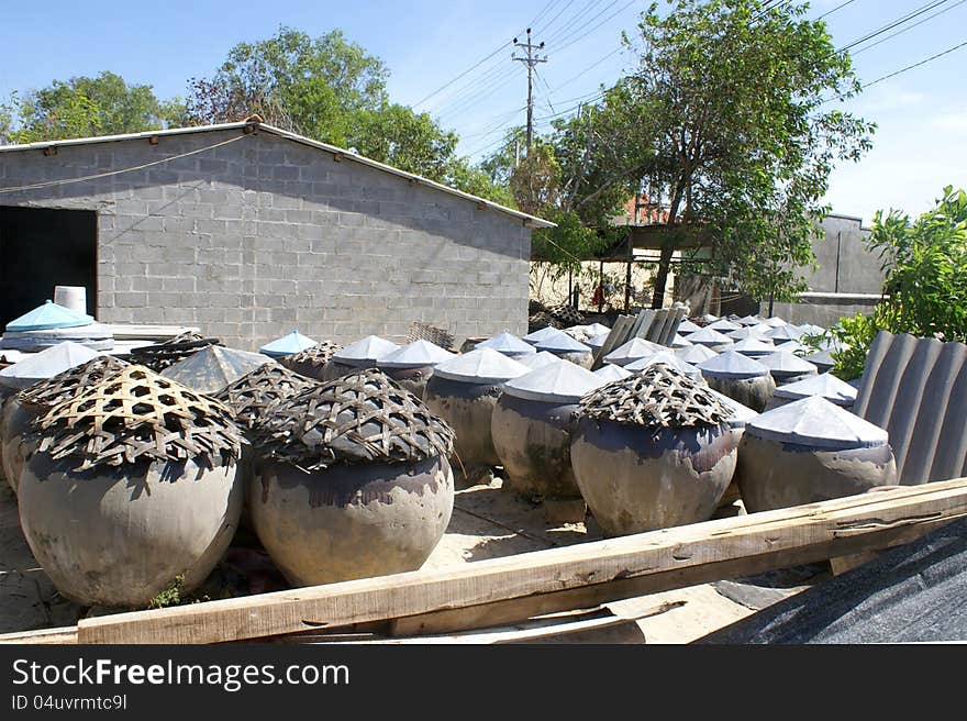 Preparation of fish sauce in Vietnam