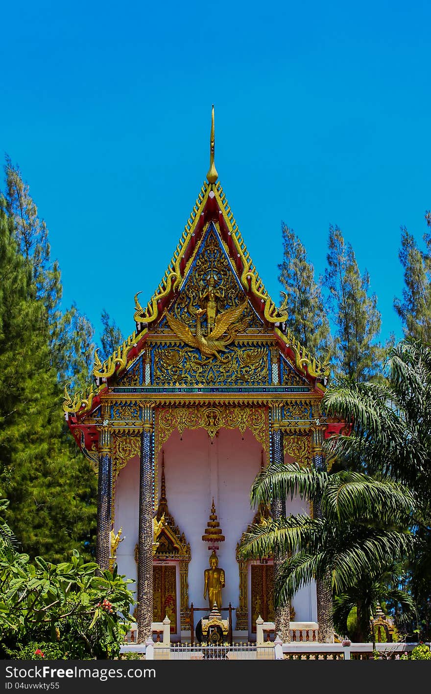 Thai Buddhist Church, Srisoonthorn temple, Phuket, Southern of Thailand