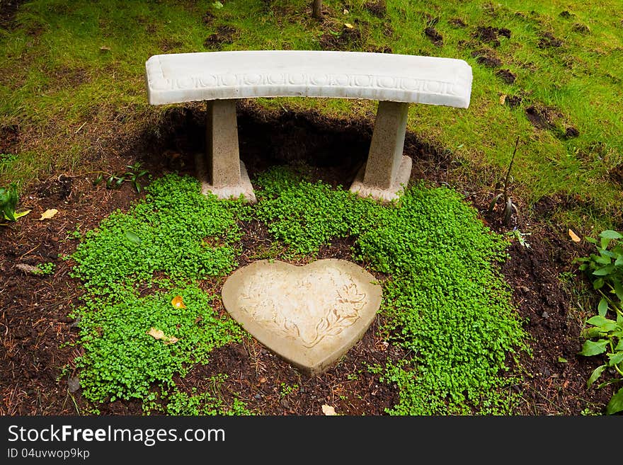 Heart Stone Bench