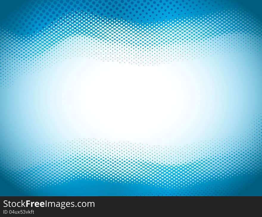 Abstract halft-tone background with vibrant blue colors and rich shadowing. Abstract halft-tone background with vibrant blue colors and rich shadowing.